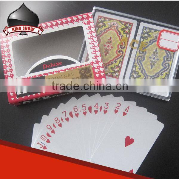 high enddouble playing cards for advertising promotional gift casino wholesale