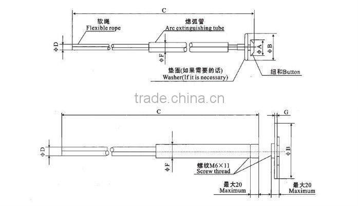 33~38kV high voltage fuse link (welding wire)
