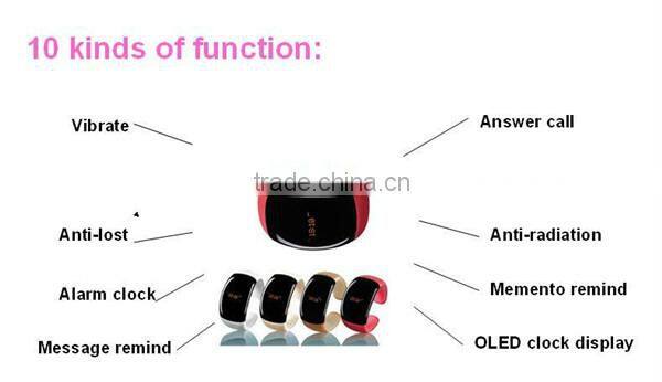 Ladies Fashion Bluetooth Bracelet with Time Display via USB DC Charging