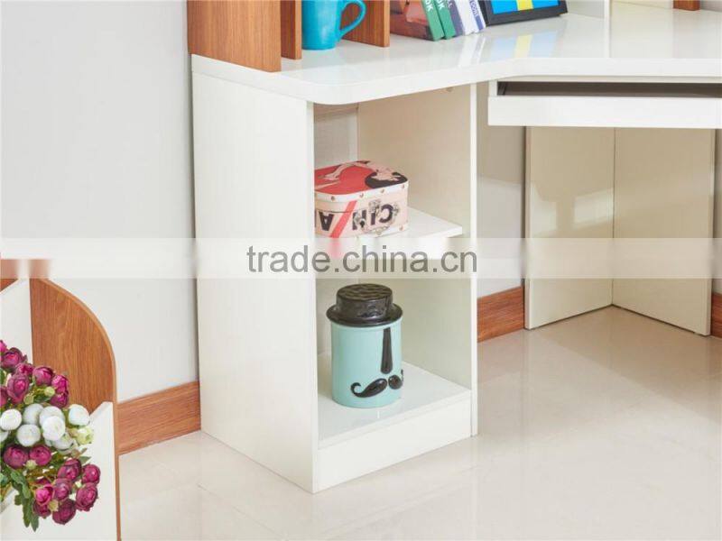 Modern wooden shining white eco friendly Single Bedroom Set Furniture/chilldrenn bedroom furniture set