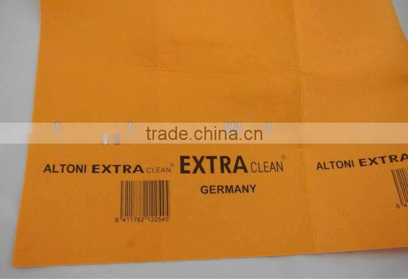 Germany extra clean logo printed orange super absorbent floor wipers