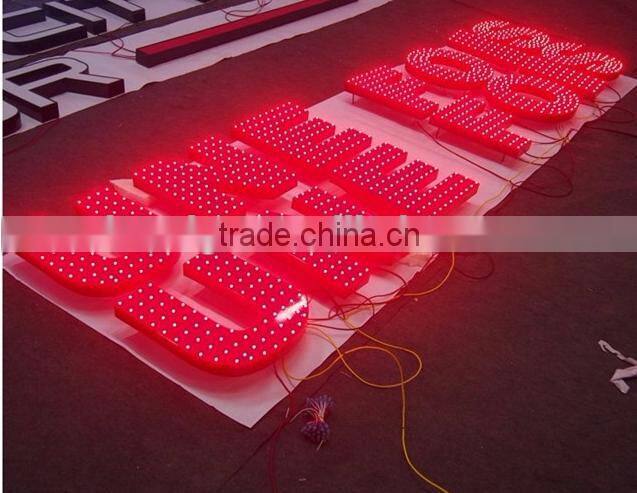 3d outdoor led punching mounting channel sign