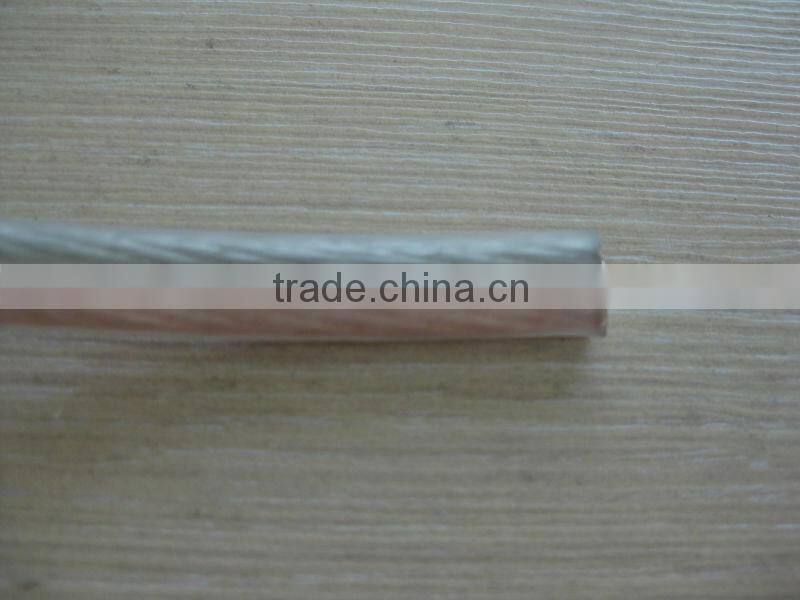 high quality 0.5mm2 car speaker cable 2 core transparent flexible speaker cable for power amplifier, VCD, DVD, VCR