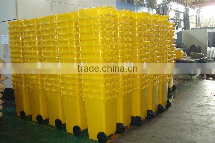 BT100A-3 100liter garbage can with rubber wheels