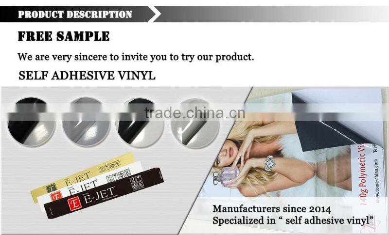140g glossy waterproof vinyl adhesive film