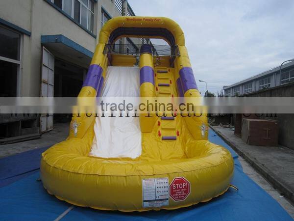 cheap new style inflatable slide/ inflatable hippo with pool