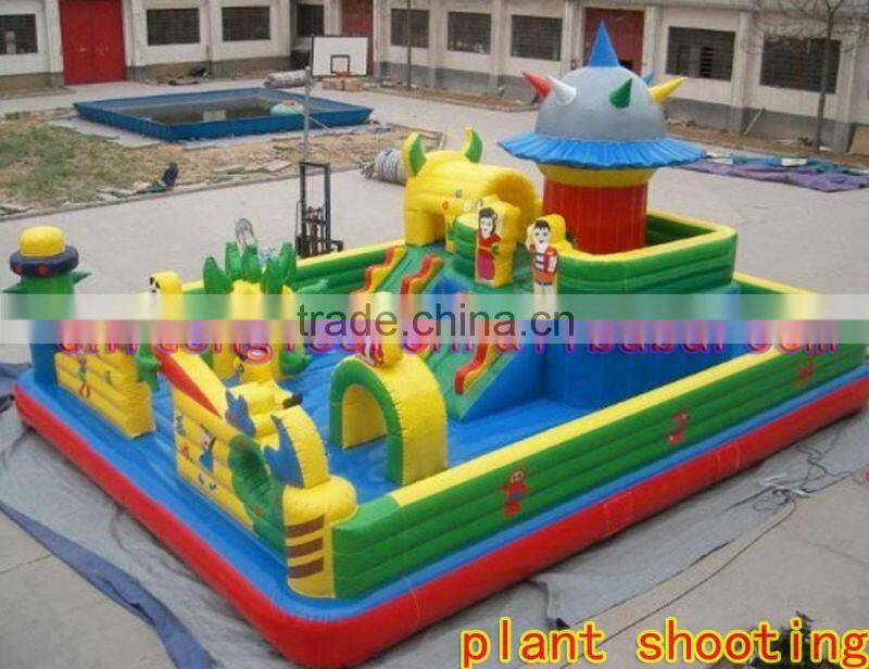 Inflatable Colorful Cartoons Castles With Slides