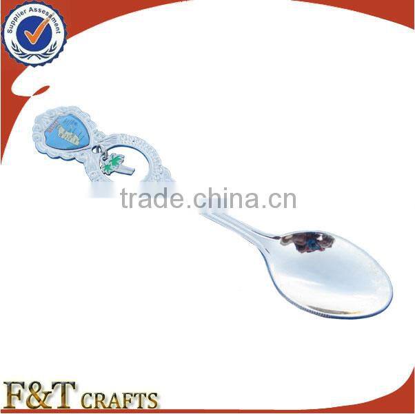 bulk souvenir pearl custom design zinc alloy collectible spoon for gifts