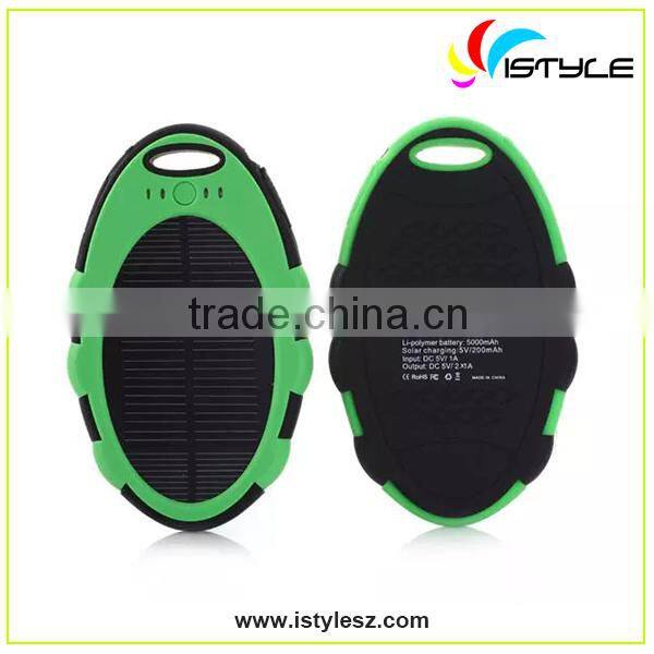 mirror shape solar power bank 5000mAh with waterproof function