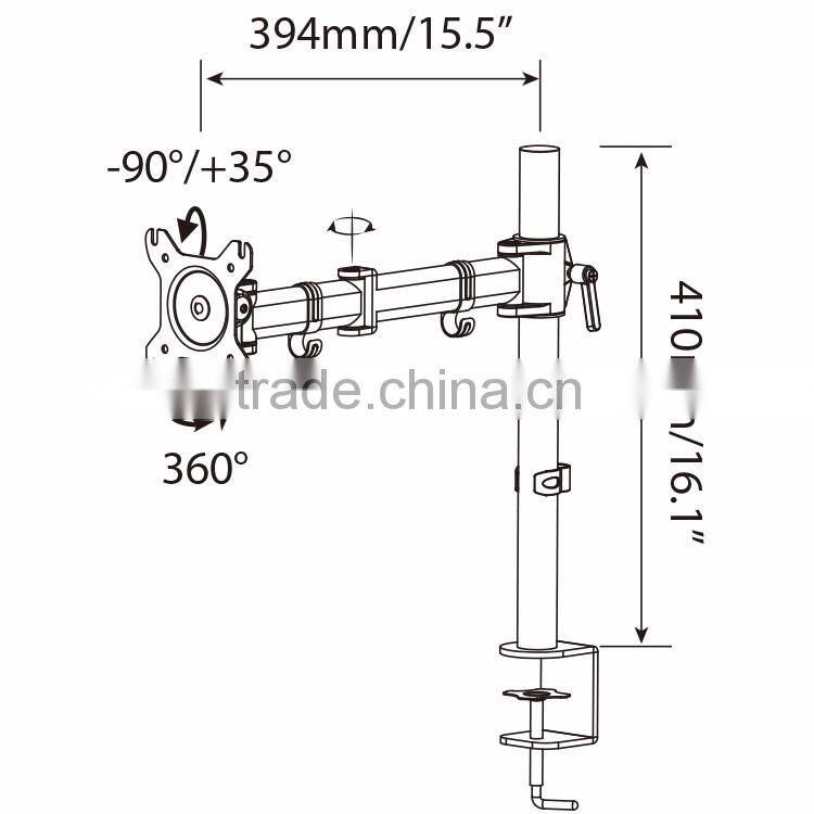 360 Degrees swivel desktop computer monitor riser stand