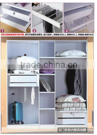 North America OEM bedroom wardrobe/morden high quality wardrobe