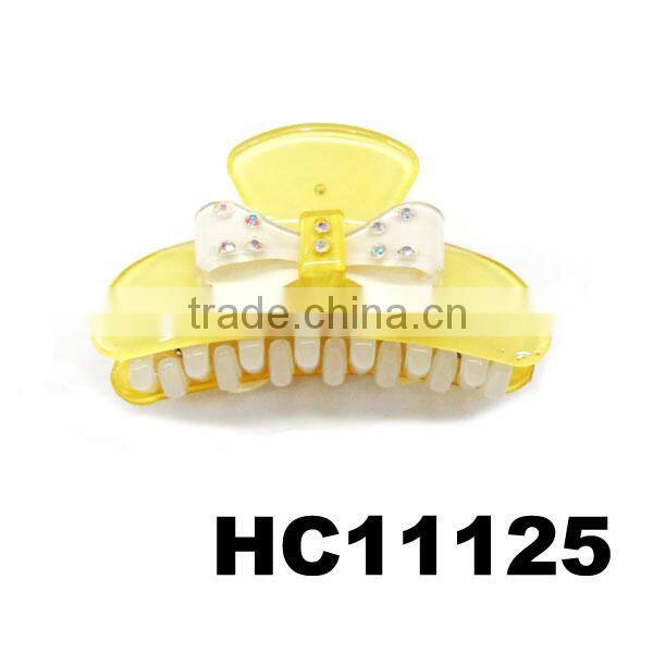 jeweled plastic flower ponytail claw hair ornament wholesale china