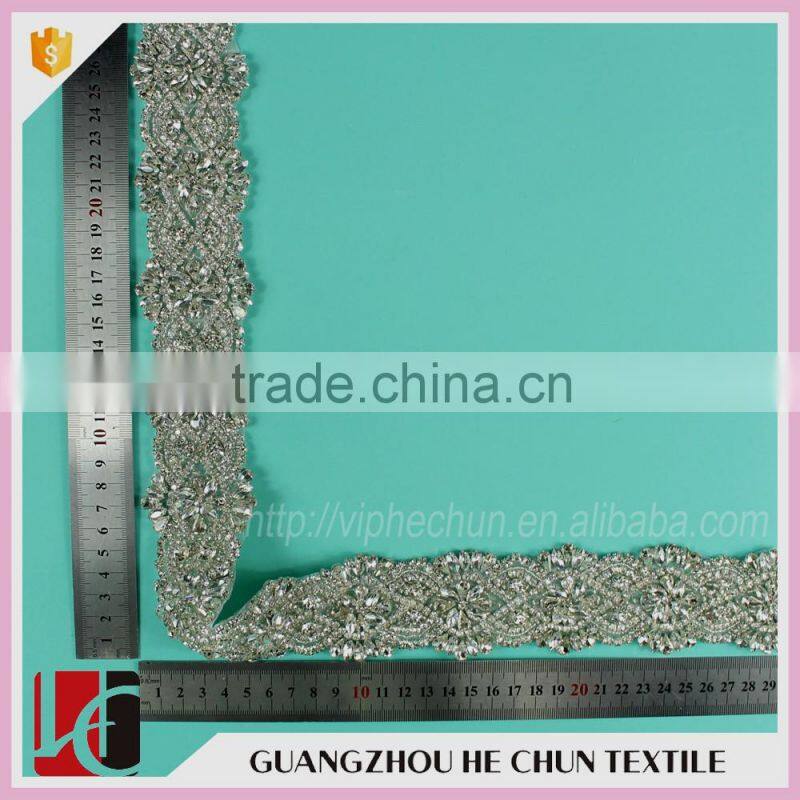 HC-7014-1 Hechun Hand Embroidery Designs Bridal Sash Belt