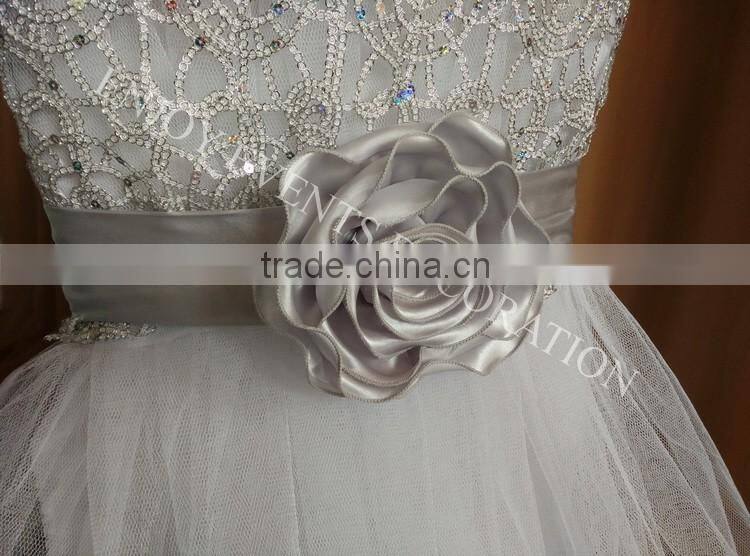 YHC#163 elegant fancy satin chiffon chair back cover