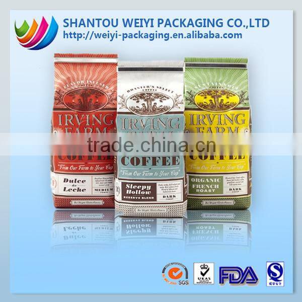 Clear Window bleached kraft paper Tin Tie bag with square bottom