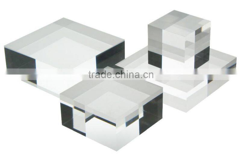 Custom High Quality smooth acrylic cube, acrylic resin block, blocks