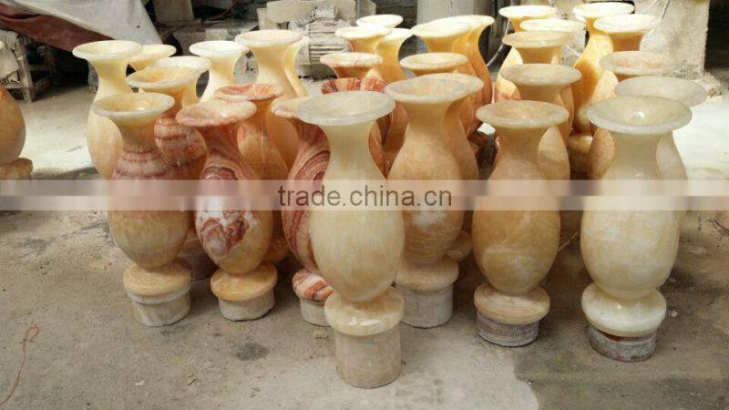 High quality finest made natural yellow jade stone vase
