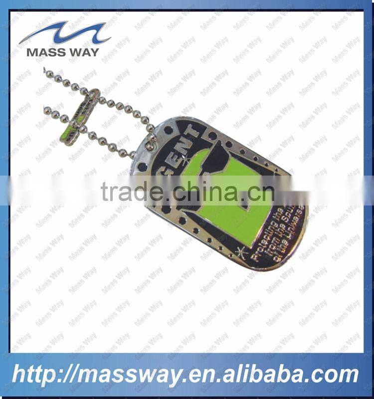 customized fashion couple old color 3D men metal dog tag