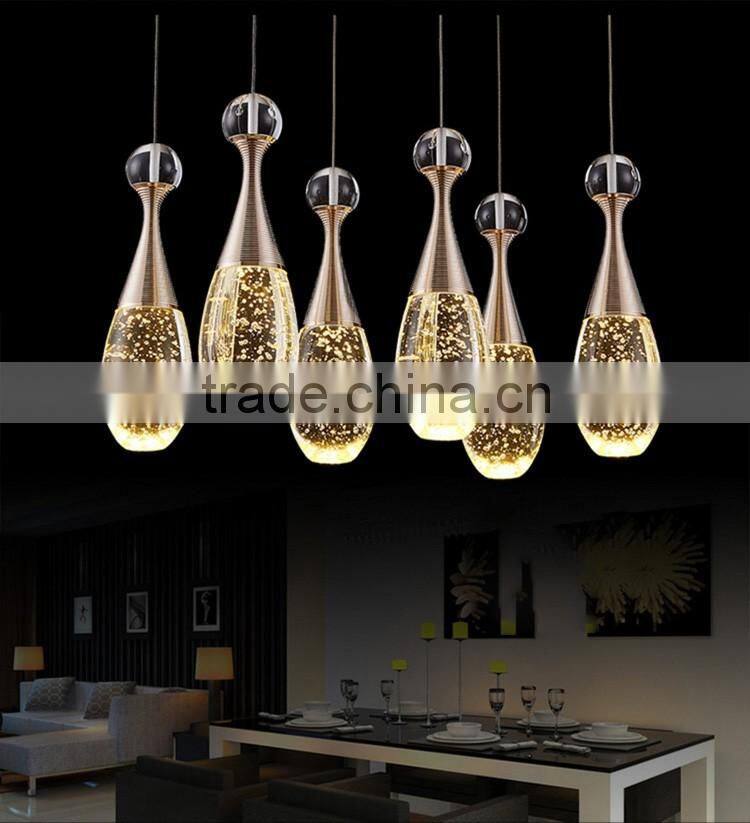 Stainless Steel Dining Room Pendant light SMD5730 LED Crystal Pendant Lamps