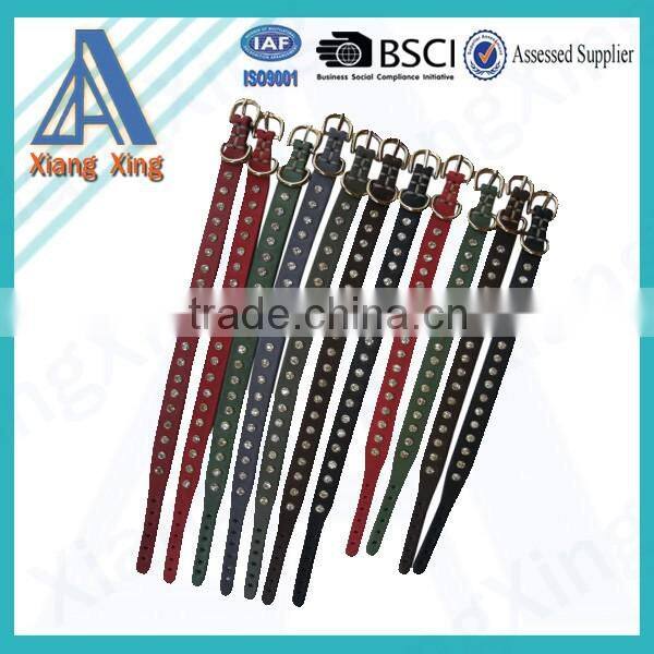 Comfortable padded dog collar adjustable pet collar nylon or leather collar & lead