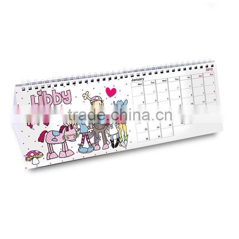 2016 High quality custom desk calendar printing,LOGO printing