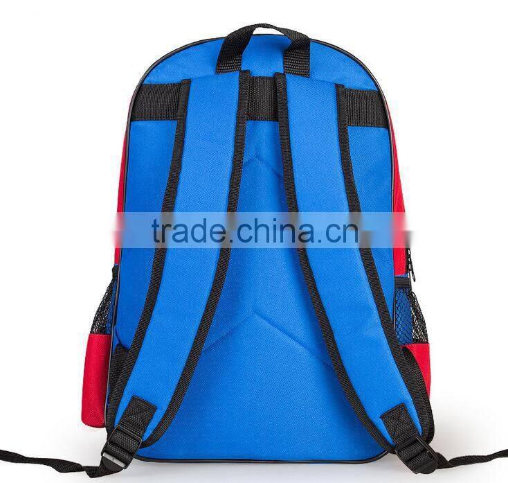 2016 Back To School Season Hot Sell 3D Spider Man Children Backpack Wholesale Book Bag