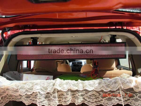 single color p10 car led window inside display with battery