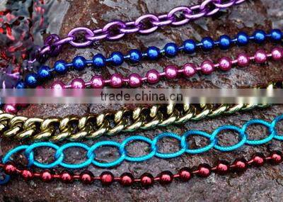 2.6-2.8mm thickness gold color curb chain 18.5*12.6mm