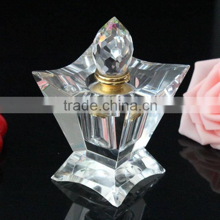 2016 High sale new design glass crystal bottles for perfume