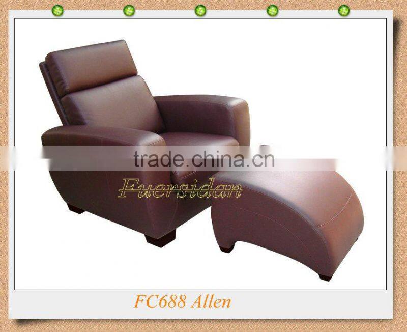 Home cinema single recliner sofa leather