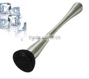 stainless steel cocktail muddler