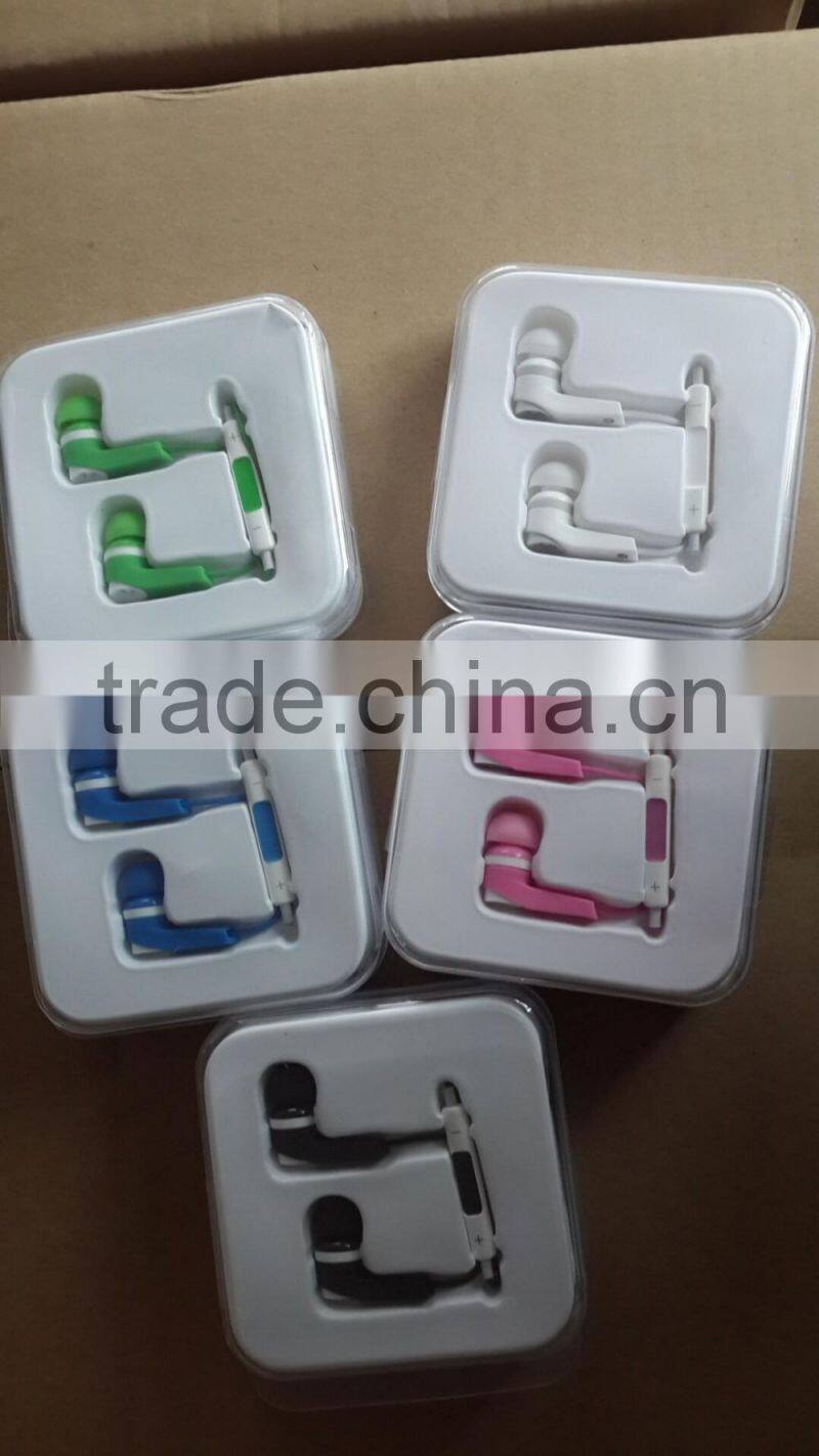 High quality private model earphone for samsung galaxy s7 for iphone 6s with Mic and Volume Control