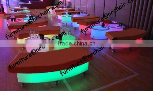 shanghai commercial furniture wholesale acrylic led lighted lounge snake sofa