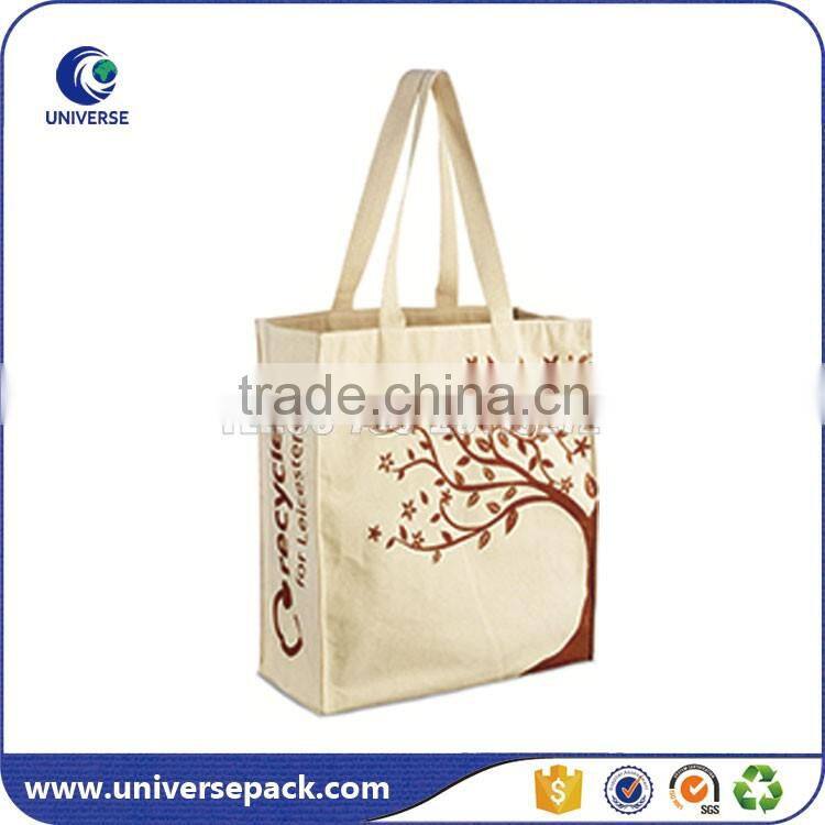 fashion blank canvas tote bag with inside pocket