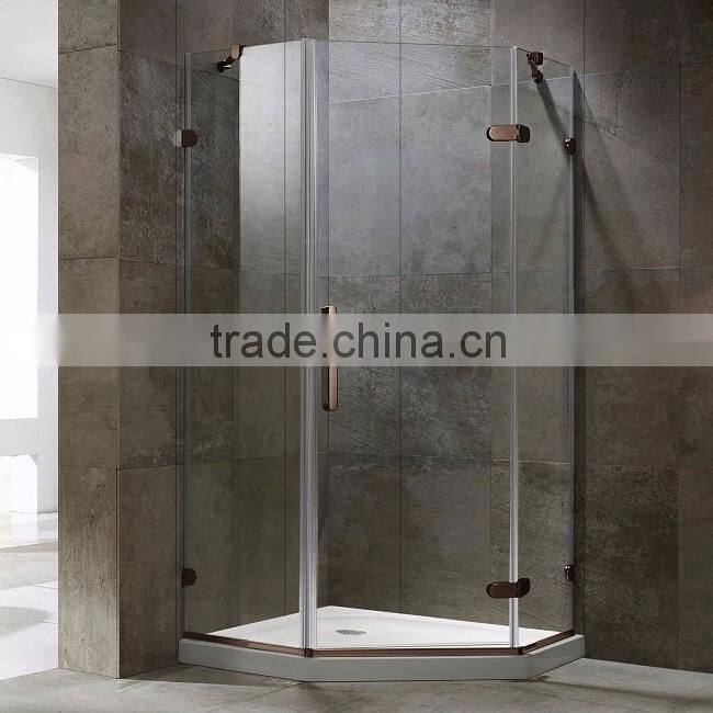 304 Stainless Steel Frameless Hinge Glass Shower Enclosure