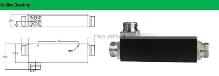 700-3500MHz 500W high power 6-40db Waterproof DIN female BST type Directional Coupler