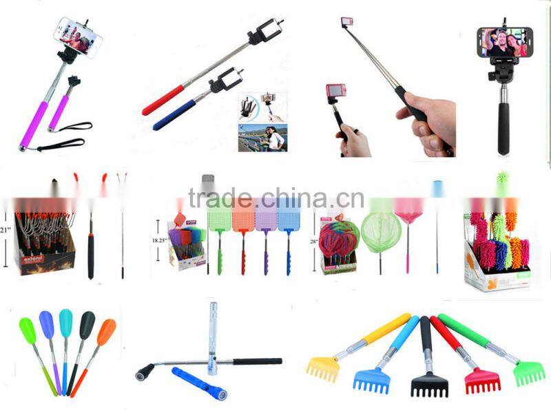 Extendable wooden spinning BBQ fork