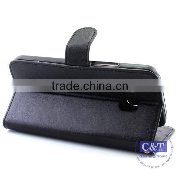 C&T Wholesale New Products 2015 Luxury Wallet PU Leather Case For HTC One M9