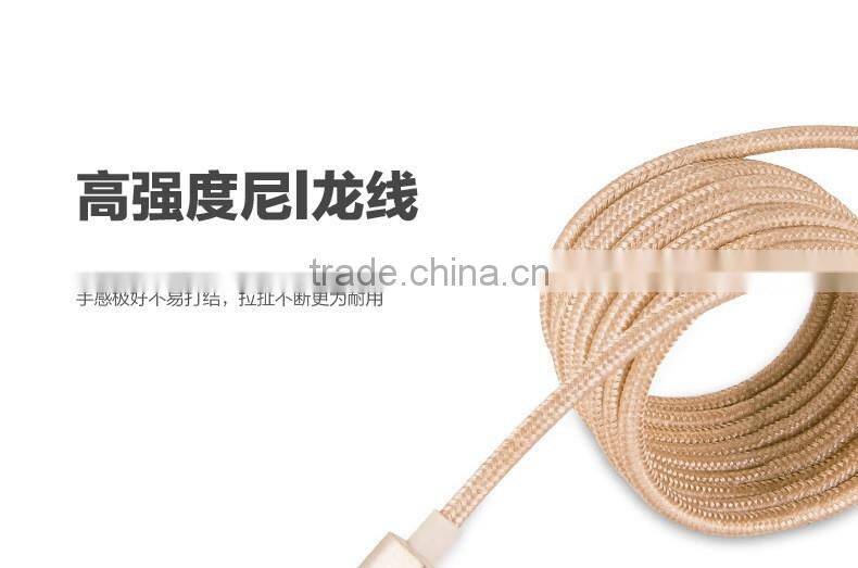 Original GOLF 25cm/100cm/150cm/200cm/300cm Micro USB Metal Braided Data Charger Cable 2.1A Output For Xiaomi Huawei HTC Samsung