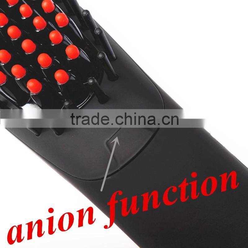 2016 New arrive ionic hair straightener brush with ceramic coating NASV hair straightening brush electric LCD hair straightening