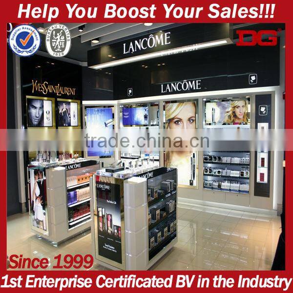 Bright pink color nail salon display table manicure table nail desk with led lights