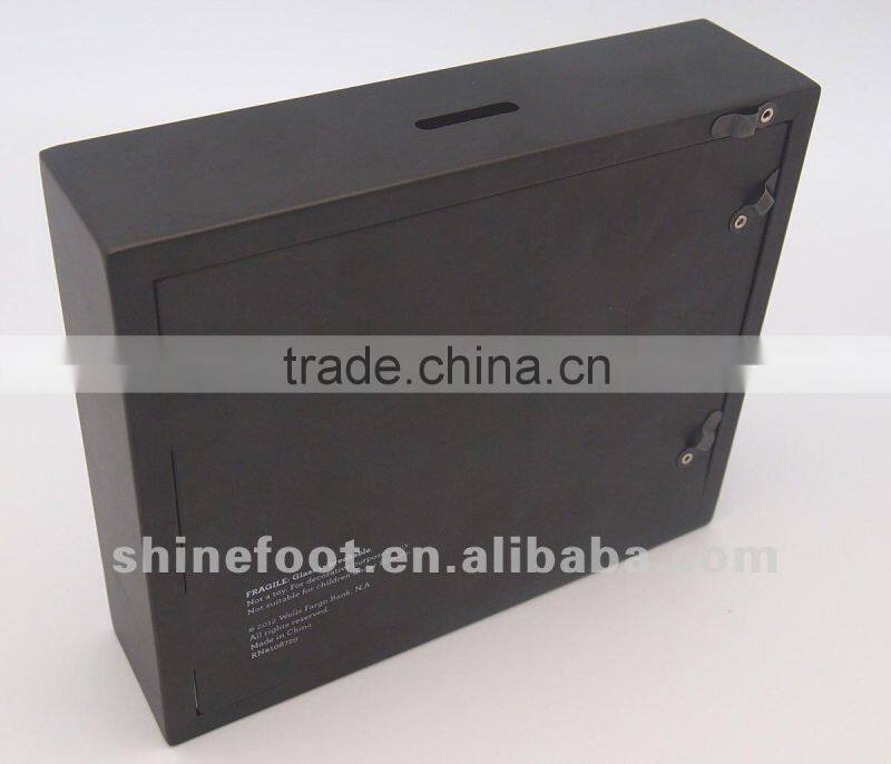 8" metal picture frame with coin bank T-FB01-1 (m02)