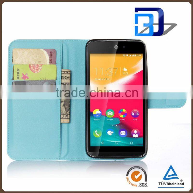new products 2016 innovative product Stand Wallet Lychee Leather flip cover for Wiko Rainbow Jam 4G phone accessories
