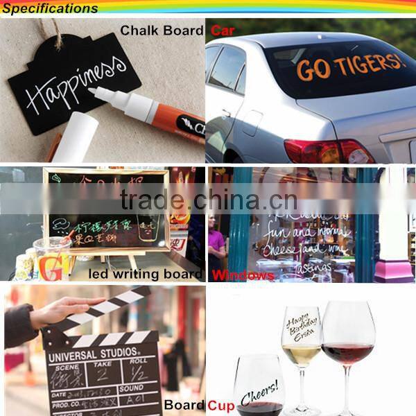 Alibaba hot selling OEM colored liquid chalk marker glass marker
