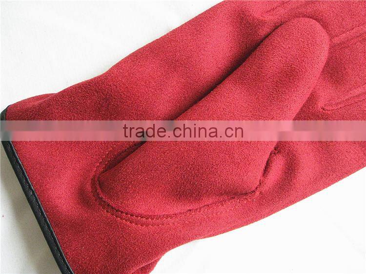 Deerskin Gloves,Synthetic Suede Fabric Ladies Leather Gloves Size 9.5/8.5/10.5