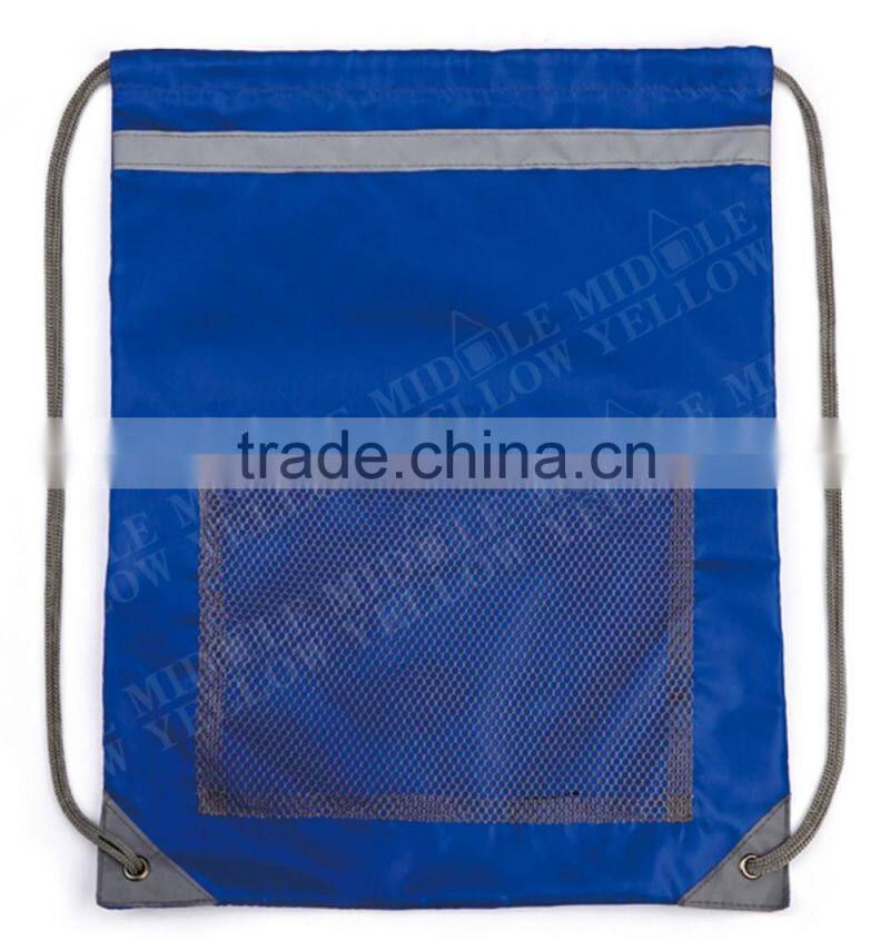 2016 factory wholesale cheap promotional nylon sport mesh drawstring backpack bag
