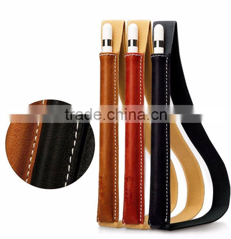 Stylish and Durable Slim Genuine Leather Apple Pencil Holder