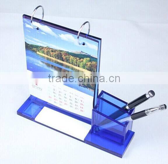 Good sale acrylic calendar with pen display