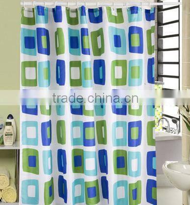 Water Resistant Polyester Print Shower Curtains
