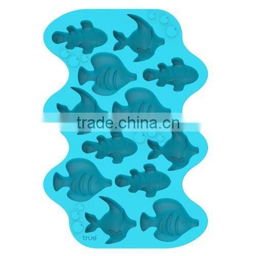 Fancy fish shaped silicone ice mold mini ice cube tray